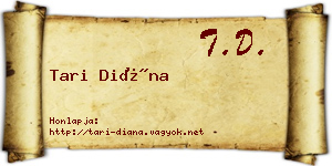 Tari Diána névjegykártya