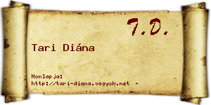 Tari Diána névjegykártya